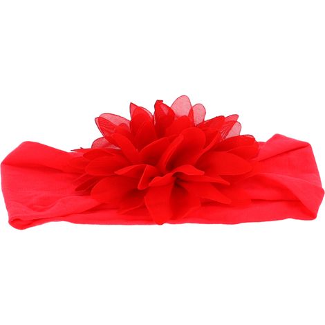 Baby-Haarreif mit Blume – rot, breit (1/5)