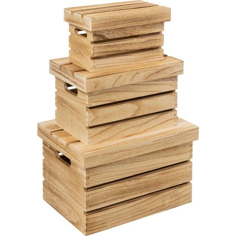 3 cassette di legno per lo stoccaggio - 5five (1/5)