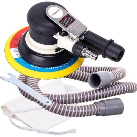 PONCEUSE PNEUMATIQUE EXCENTRIQUE 150MM AVEC TUYAU, SAC, ASPIRATION (1/5)