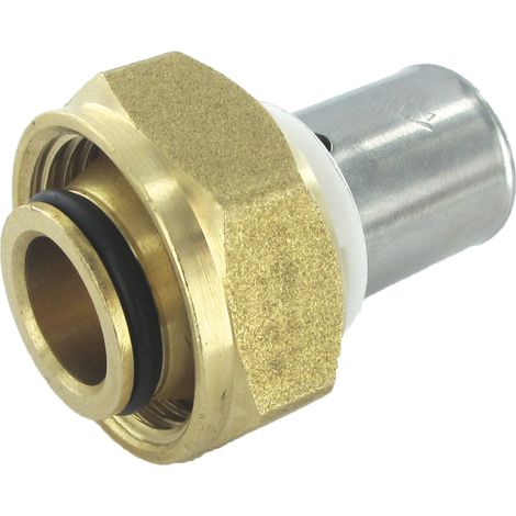 Comap – Raccord droit à écrou libre Eurocône pour tube PER – Diamètre ⌀16x1,5 – Filetage 3/4"E – Système de sertissage rapide – 73595630U