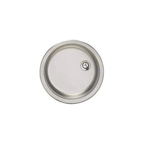 Ciotola rotonda in acciaio inox da incassare diametro 450mm altezza 150mm.