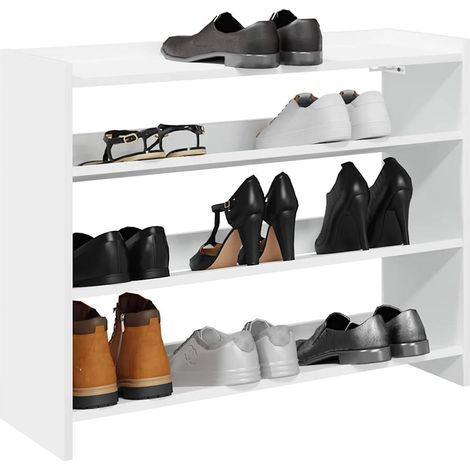 Schuhregal Weiß 80x25x62 cm Holzwerkstoff