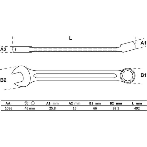 BGS  llave  combinada  SW  46  mm  -  1096 (1/4)