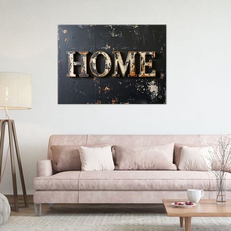 Wandbild Home Schild Typografie Farbe Imitation 90x60 (1/4)