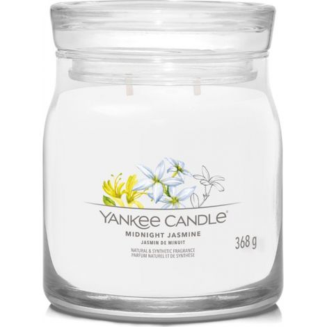 Yankee Candle - Bougie signature jasmin de minuit modèle moyen (1/2)