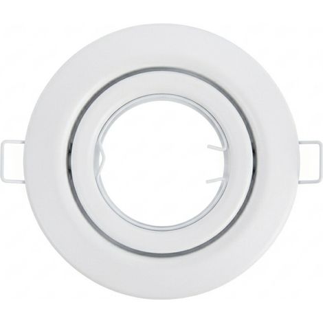 Verstellbare runde Einbaulampenfassung GU10, Schutzart IP20, Ø 10,3 x 2,5 cm, SECOM