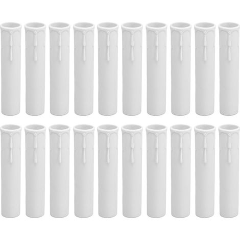 Lot de 20 cache-bougies de 10 cm (4 pouces) imitation goutte de cire E12 pour lustre (1/5)