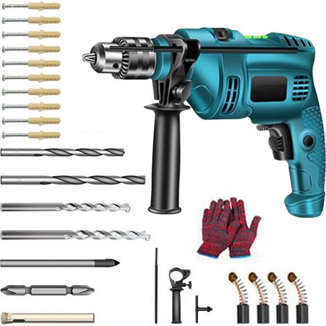 Marteau perforateur électrique multifonction 3 en 1, 1500 W, avec câble électrique pour béton domestique, kit de perçage 220 V (1/5)