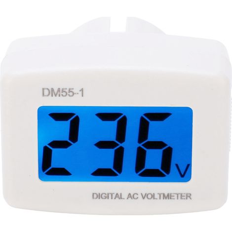 Digitales Wechselspannungsmessgerät für den Haushalt, Voltmeter und Amperemeter DM55-1, EU-Stecker, AC 80–300 V (1/5)