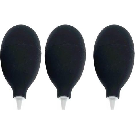 Souffleurs à Air en Silicone Noir Facile à Utiliser Kit de 4 pour Nettoyage Rapide D'objectifs et Montres la Maison Voyage (1/5)