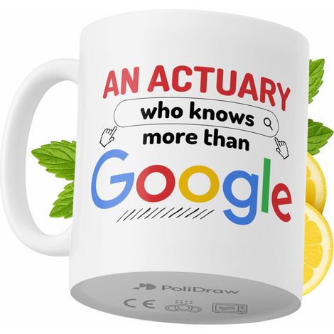 Lustige Kaffeetasse mit witzigem Textdesign für Aktuare – ideal für Geburtstage, Namenstage und Feiertage. Hochwertige Tasse für besondere Anlässe, ob im Büro oder zu Hause. Farbe: Weiß, 330 ml.