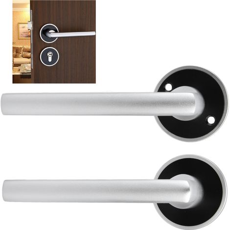 Serrure de porte massive en aluminium spatial, serrure intérieure de chambre, serrure à poignée mécanique à roulement divisé, quincaillerie de verrouillage (1/5)