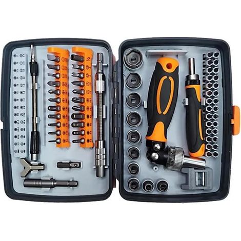Set di chiavi a bussola - Set combinato di chiavi a bussola Snap-on 68 in 1, cacciavite e set di attrezzi manuali multifunzionali per riparazioni. (1/2)