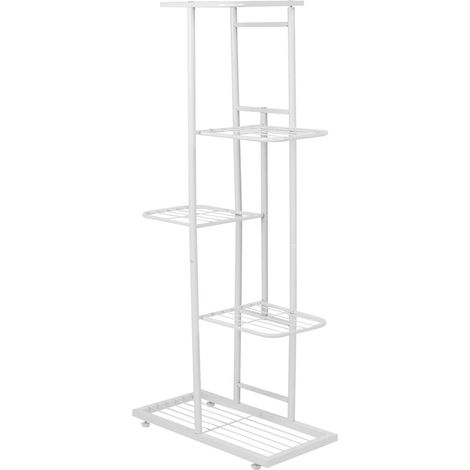5-stöckiges Pflanzenregal für den Innenbereich, ideal für Garten und Balkon, weiß (1/5)