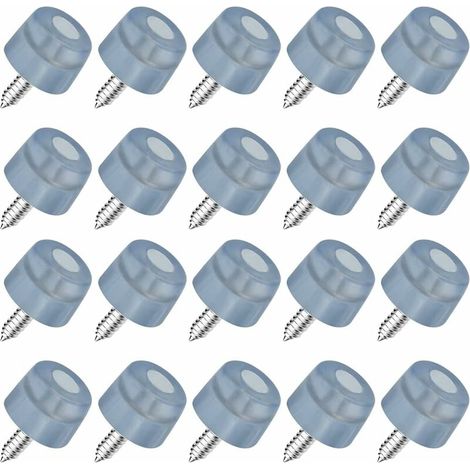 EASYCOMFORT 20 PCS Pieds de chaise en caoutchouc à visser 20 18 14mm Antidérapant pour meubles protection anti-vibration avec vis pour meubles armoires bureaux tables canapés (1/5)
