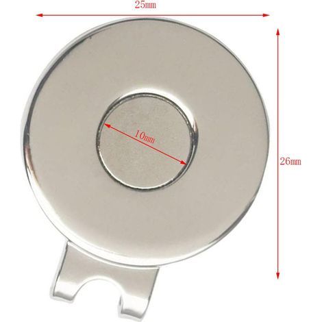 4-teiliges Set Ballmarker-Zubehör für Sportplätze, inklusive Ballmarker-Halter für Hüte und Taschen. (1/5)
