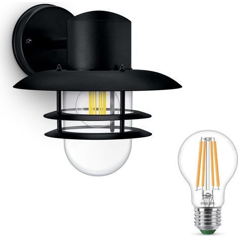 Philips Inyma Applique murale d'extérieur E27 (Noir) - Philips LED E27 40W Non dimmable (1/5)