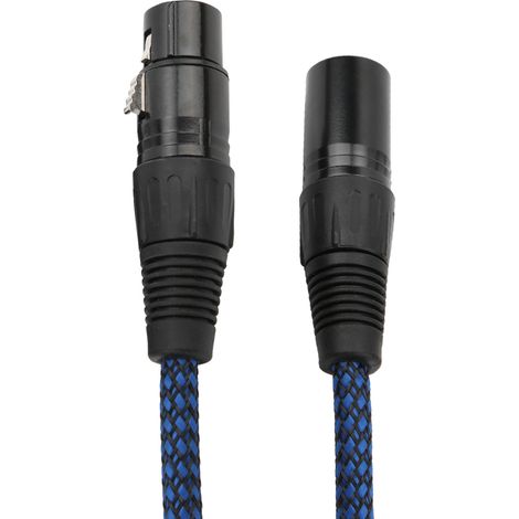 Câble XLR mâle-femelle extensible avec fil résistant pour mélangeur de fréquences, éclairage de scène DMX, audio XLR mâle-femelle, 5 m / 16,4 pi (1/5)