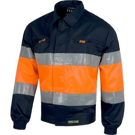 Cazadora combinada con Alta Visibilidad con cintas reflectantes WORKTEAM C4119 (1/3)