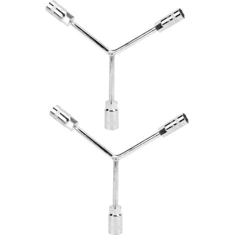 2 Stück 3-Wege-Steckschlüssel Y-Typ Sechskant Chrom-Vanadium-Stahl Handwerkzeug für Autoreparaturen (1/5)