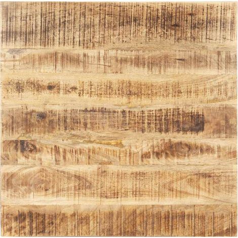 Dessus de table-Plateau de Table de Remplacement Bois de manguier solide 15-16 mm 70x70 cm 100308 (1/5)
