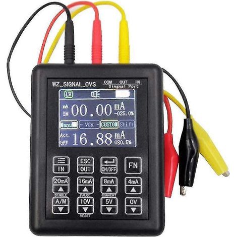 Générateur de signaux réglable 4-20 mA 0-10 V, calibrateur de signaux de contrôle de processus, courant constant SouBlack (1/5)