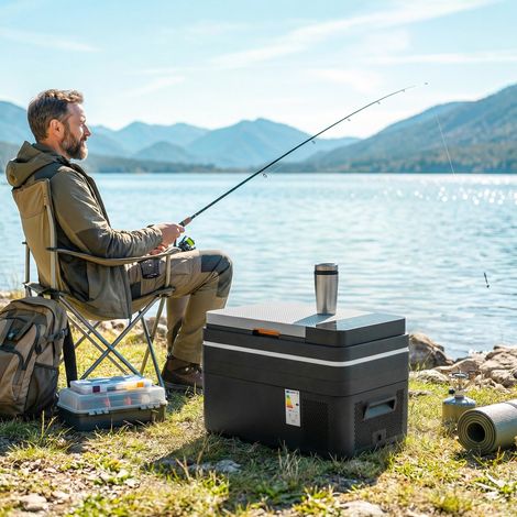 Compressore refrigerante 30L -20℃-20℃ Raffreddatore elettrico con controllo tramite app Luci LED Porta USB Protezione batteria