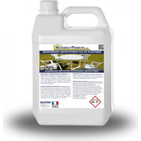 Dégraissant antistatique pvc et plastique - 10 L Jaune - MATPRO (1/4)