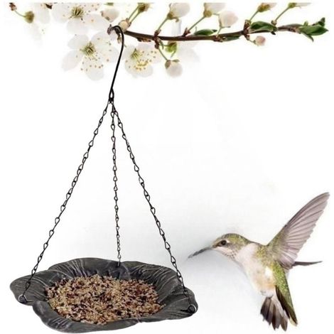 Mangeoire À Oiseaux - Plateforme En Maille Métallique - Pour Jardin Extérieur - Capacité 1,36 Kg - Dimensions 35,5 X 21 Cm - Hauteur Réglable - 1 Pièce (1/5)
