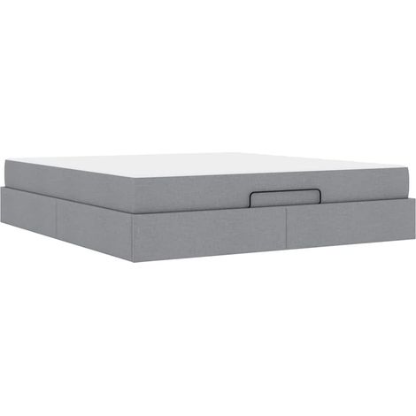 Estructura de cama Gris claro 180 x 200 cm tela vidaXL (1/5)