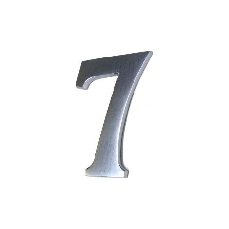 Numéro Maison 7 Nickel Mat Design Moderne, Fixation Invisible - Edm