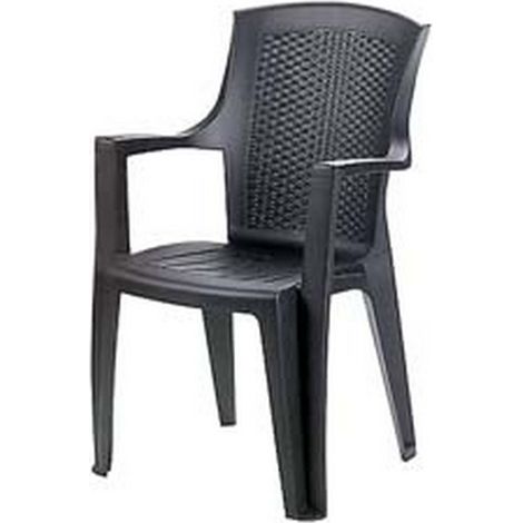 1PZ POLTRONA DA GIARDINO "EDEN" ANTRACITE - cm.60x62x89h. - peso kg.4,2
