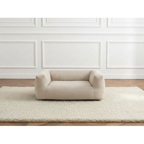 Bobochic – Panier pour chien SALTO XL 115 cm – Velours côtelé beige – Confort moelleux – Garnissage mousse polyuréthane (1/5)