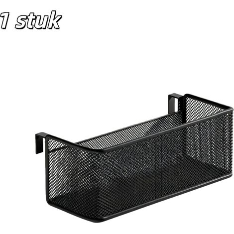 1 panier de rangement suspendu noir 28 x 13 x 15 cm pour table de chevet et chambre étudiante étagère suspendue pratique pour livres fournitures accessoires et petits objets du quotidien (1/5)