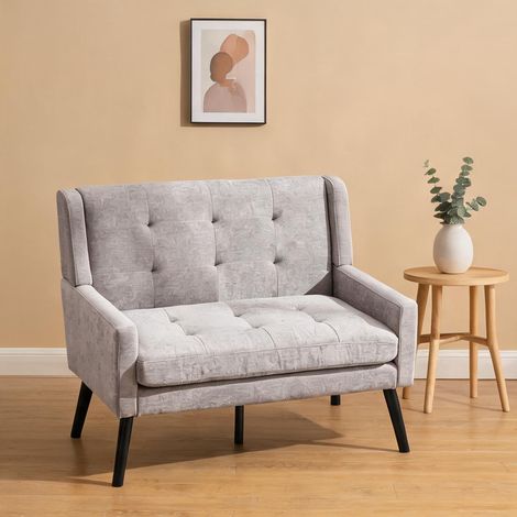 Fauteuil coloris gris clair en upholstered 120 x 75 x 88 cm (1/5)