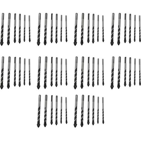 60 Pièces Tuile en Céramique Forets, de Forets de Maçonnerie pour Verre, Brique, Pointe en Carbure de Tungstène en Bois pour Carreau de Céramique de Taille 6, 6, 8, 8,10,12 mm (1/5)