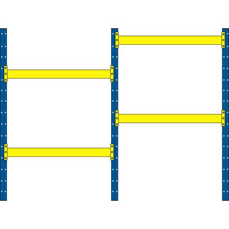 BRB Palettenregal mit 4 Paar Tragbalken, HxBxT 3x5710x1100 mm, Fachlast 2600 kg/Tragbalkenpaar (1/2)