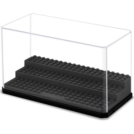 Vitrine - Vitrine Acrylique - Transparente avec Base Noire et Surface à Trois Couches - 1 Pièce - Pour Figurines et Objets de Collection (1/5)