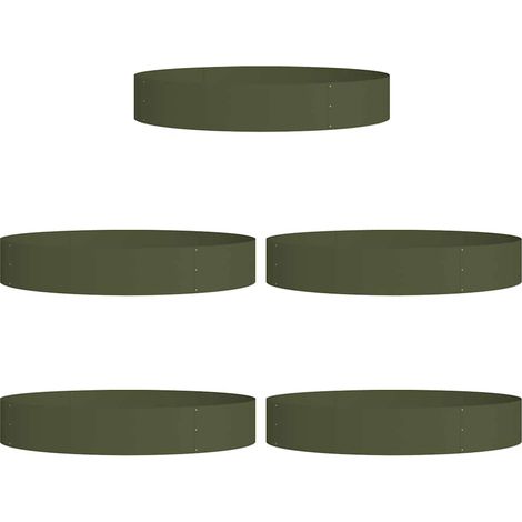 Maison Exclusive - Anello per vaso 5 pcs Verde oliva 120 x 120 x 20 cm