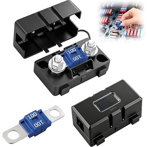 2 x Midi Fuse Holders with 2 Car Fuses 100A (1/5)