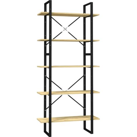 Maison Exclusive - Bücherregal 5 Fächer 80x30x175 cm Massivholz K