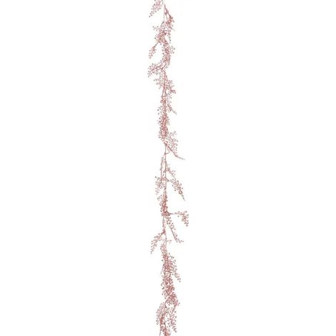 Paris Prix - Guirlande De Noël Déco liane 180cm Rose (1/2)