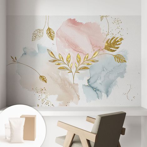 Tapete Vliestapete mit Kleber - Wanddekoration Wohnzimmer - Tapete Schlafzimmer Botanischer Charme 104x70 cm (1/5)