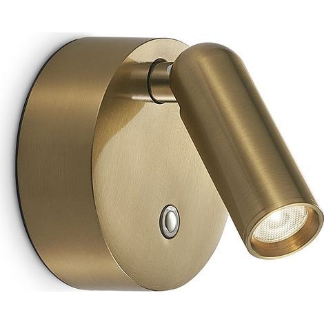 Ideal Lux Applique moderna Bean 1 luce LED integrato ottone metallo