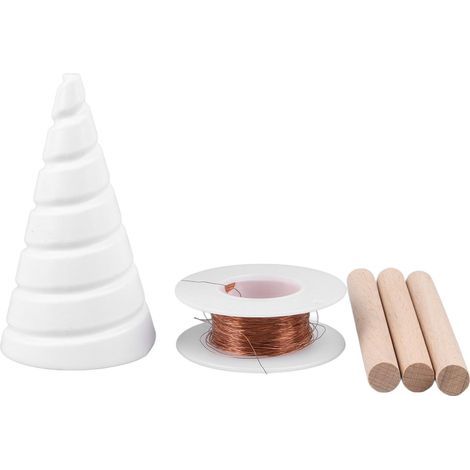 Piquets de fil de cuivre pour jardinage, gabarit d'enroulement de bobine Fibonacci pour électroculture, culture de plantes et légumes de jardin (1/5)