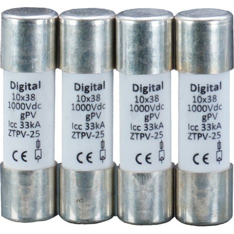 Fusible 10x38 gPV 6A 1000Vdc - Digital electric 02628