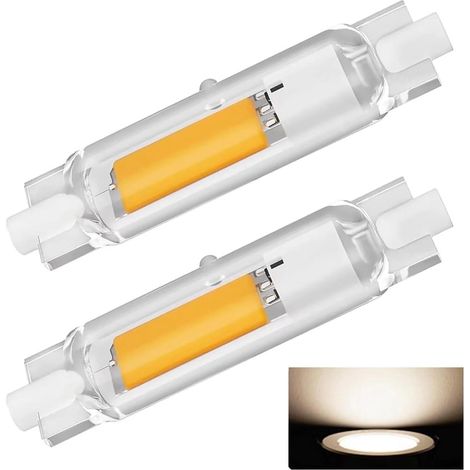 Ampoule LED R7s 78 mm Dimmable, 20 W, R7s LED Double Extrémité Lampe Linéaire, Blanc Naturel 4000 K, 2000 lm, Éclairage 360° Sans Scintillement, Lot de 2 (1/5)