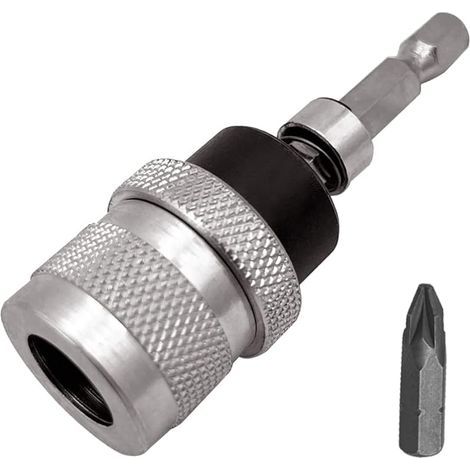 Support d'embout magnétique pour cloison sèche avec embouts de tournevis S2 1/4" Tige hexagonale - Support de tournevis réglable - Butée de profondeur pour un travail limité en profondeur (1/5)