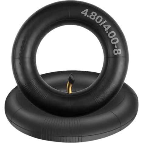 2 x Inner Tube 4.80/4.00-8 with TR87 4.80-8 Curved Valve Stem for Lawn Mower Wheelbarrow Wheel Garden Cart Lawn Mower Barrier Unicycle (1/5)