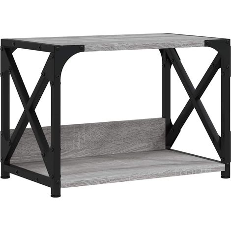 Support d'imprimante à 2 niveaux Sonoma gris 44x26x31,5 cm
